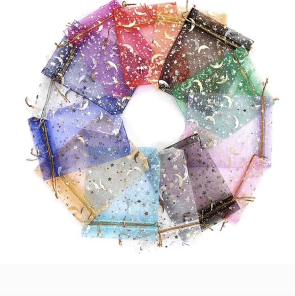 20 Count Moon/Star bags 2"x3" assorted colors New - Picture 4 of 4